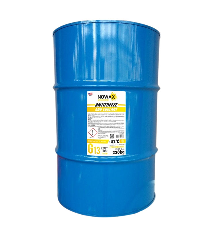 Антифриз NOWAX YELLOW G13, 220кг, жовтий